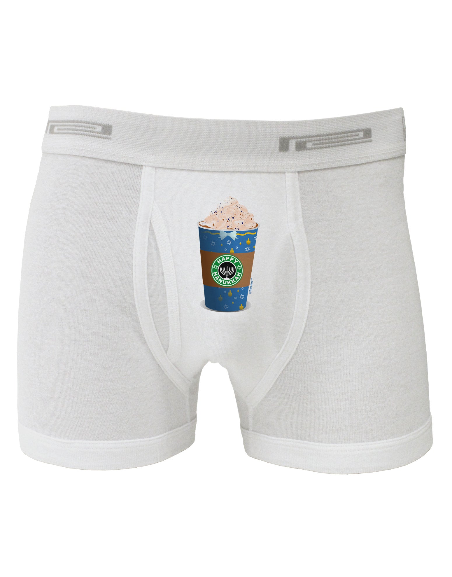 Happy Hanukkah Latte Cup Boxer Briefs-Boxer Briefs-TooLoud-White-Small-Davson Sales