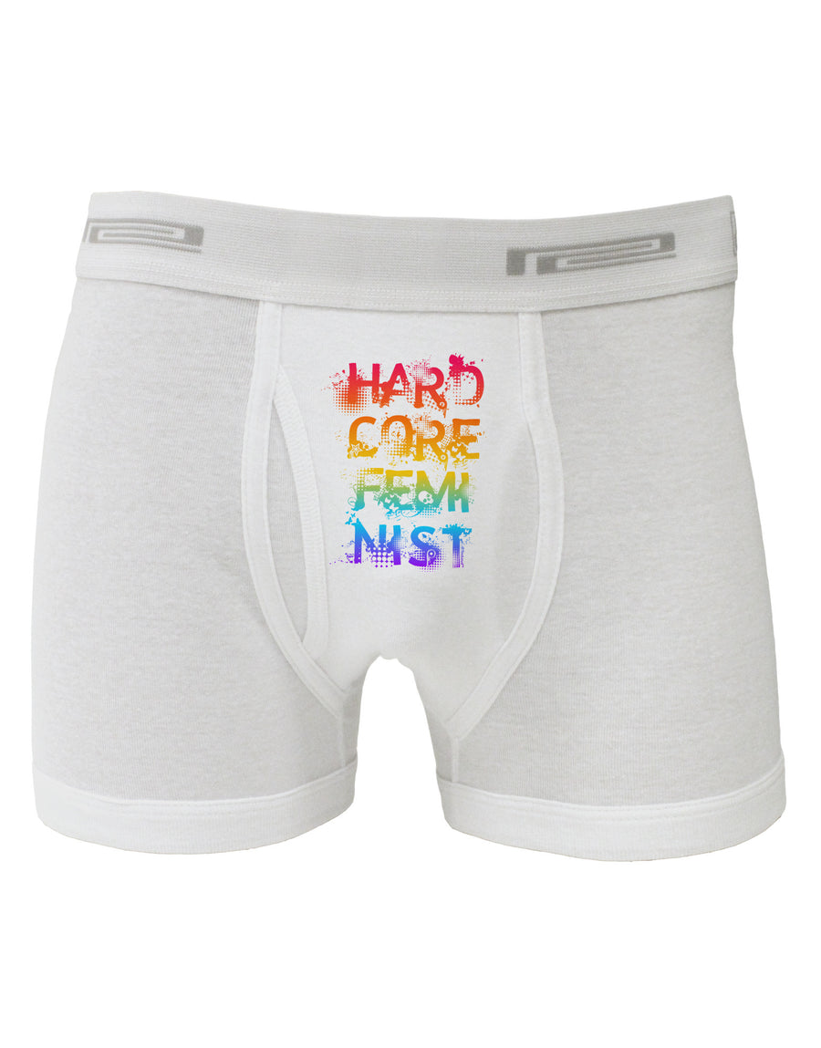 Hardcore Feminist - Rainbow Boxer Briefs-Boxer Briefs-TooLoud-White-Small-Davson Sales