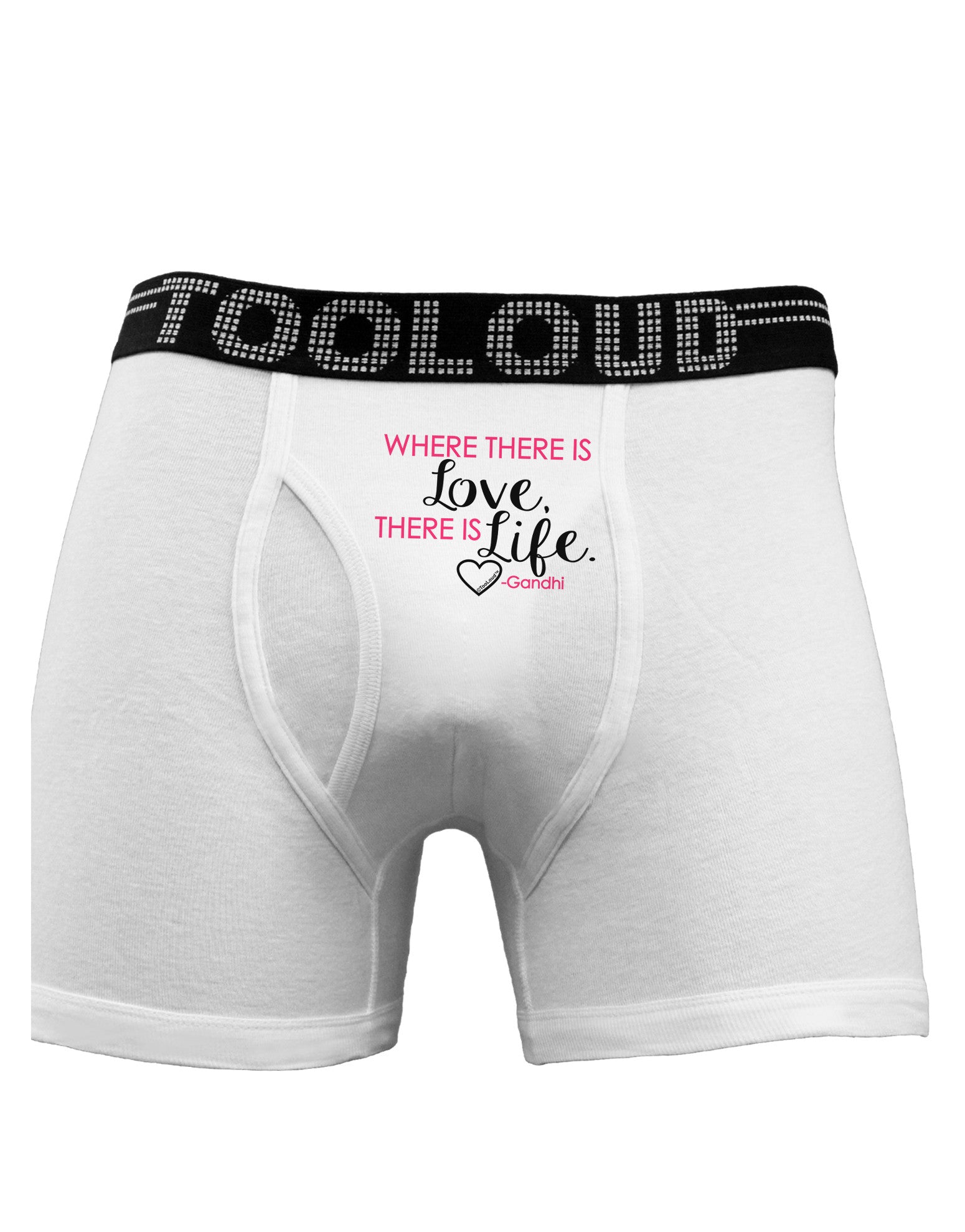 TooLoud Where There Is Love Gandhi Boxer Briefs-Boxer Briefs-TooLoud-White-Small-Davson Sales