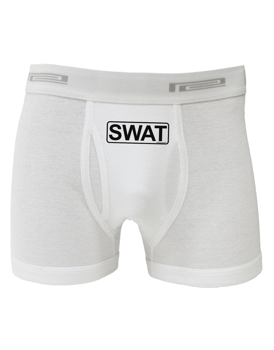 SWAT Team Logo - Text Boxer Briefs by TooLoud-Boxer Briefs-TooLoud-White-Small-Davson Sales