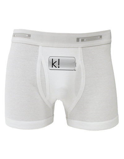 K Text Bubble Boxer Briefs-Boxer Briefs-TooLoud-White-Small-Davson Sales