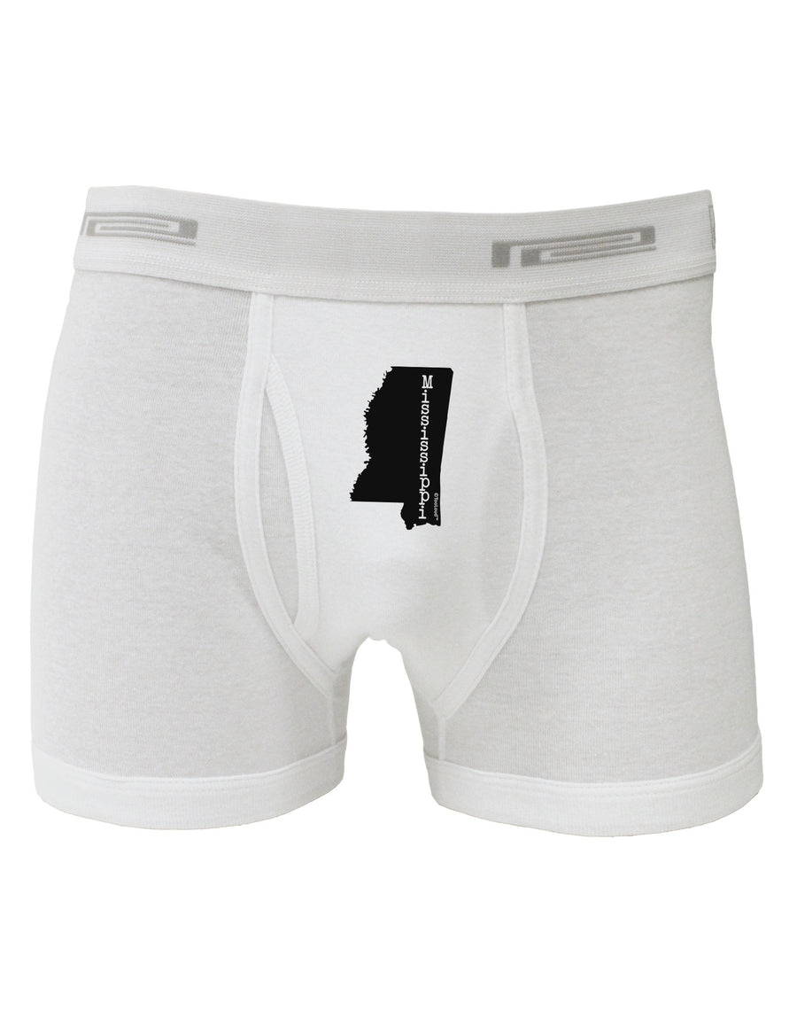 Mississippi - United States Shape Boxer Briefs-Boxer Briefs-TooLoud-White-Small-Davson Sales