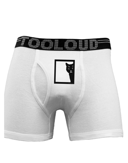 Cat Peeking Boxer Briefs by TooLoud-Boxer Briefs-TooLoud-White-Small-Davson Sales