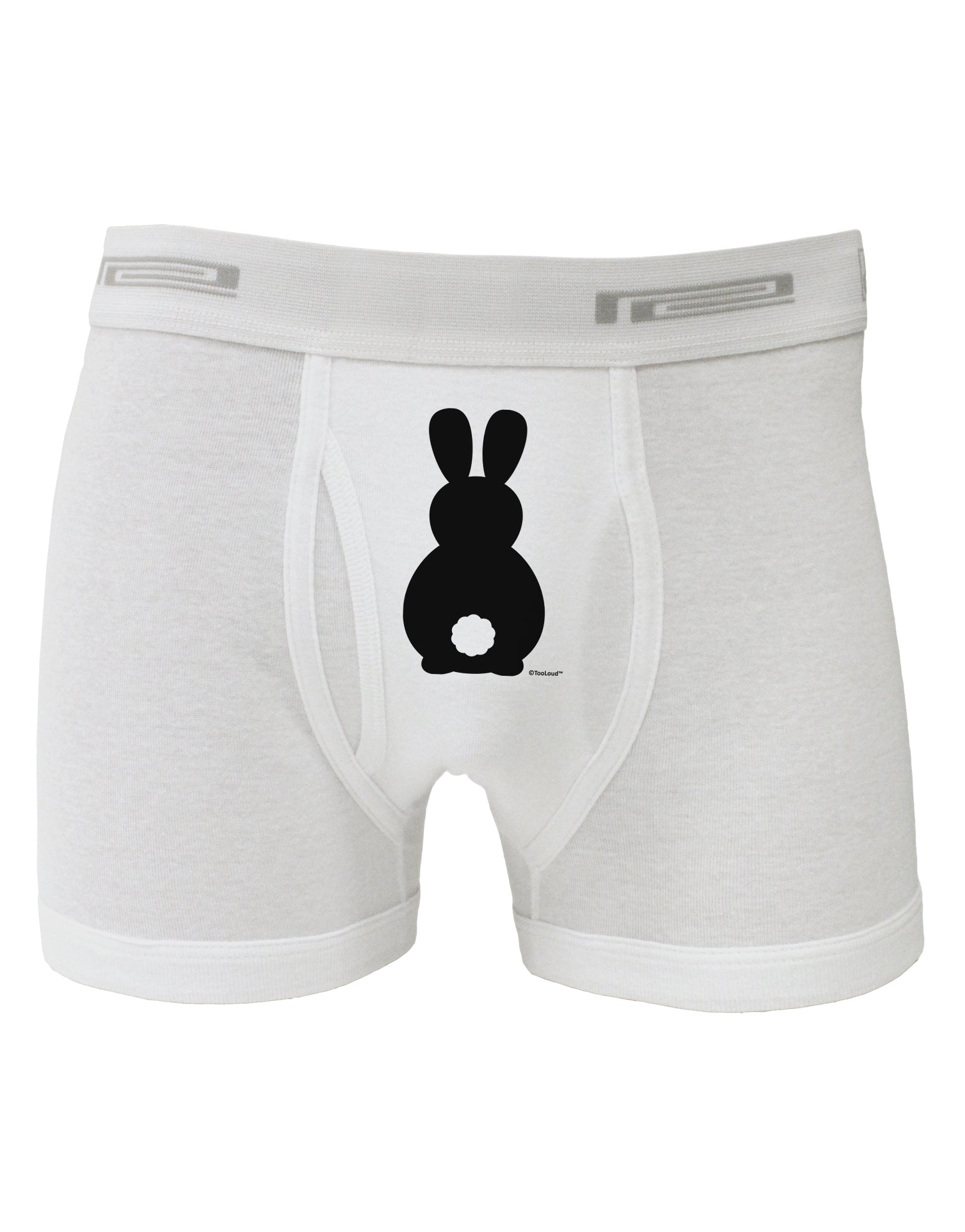 Cute Bunny Silhouette with Tail Boxer Briefs by TooLoud-Boxer Briefs-TooLoud-White-Small-Davson Sales