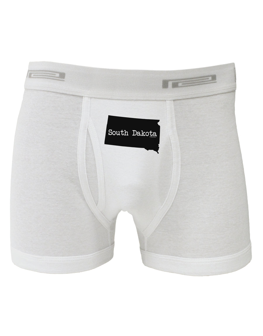 South Dakota - United States Shape Boxer Briefs by TooLoud-Boxer Briefs-TooLoud-White-Small-Davson Sales