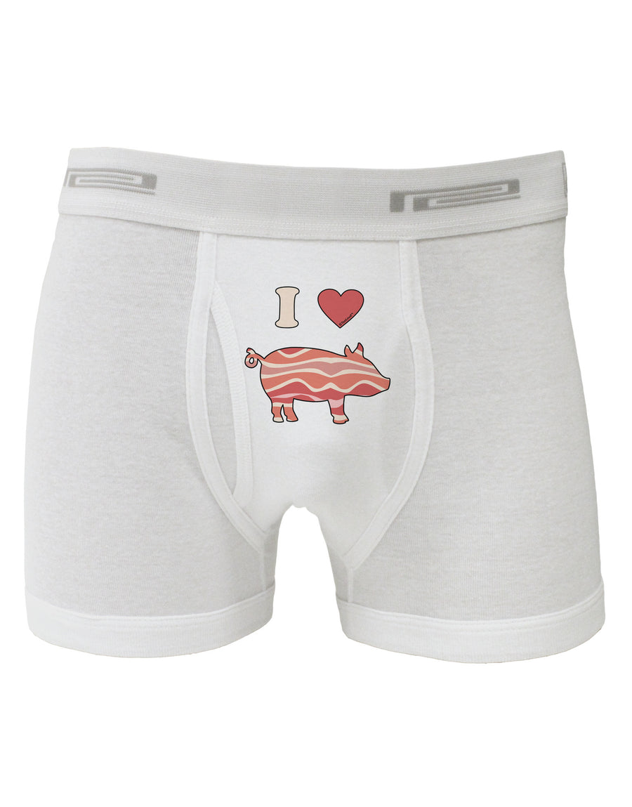 I Heart My Bacon Pig Silhouette Boxer Briefs by TooLoud-Boxer Briefs-TooLoud-White-Small-Davson Sales