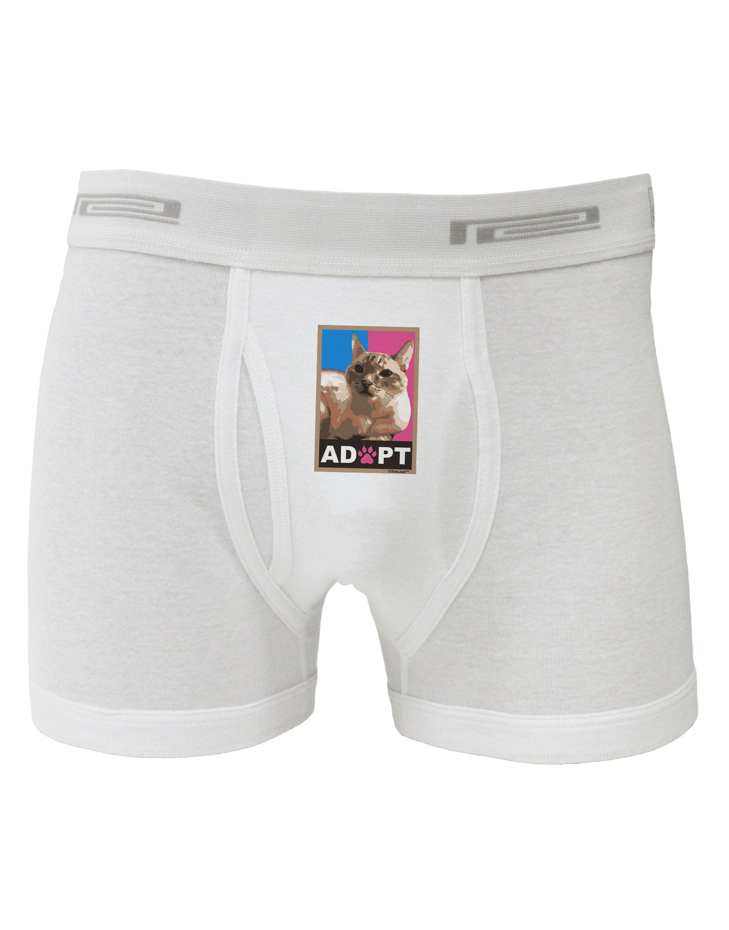 Adopt Cute Kitty Cat Adoption Boxer Briefs-Boxer Briefs-TooLoud-White-Small-Davson Sales
