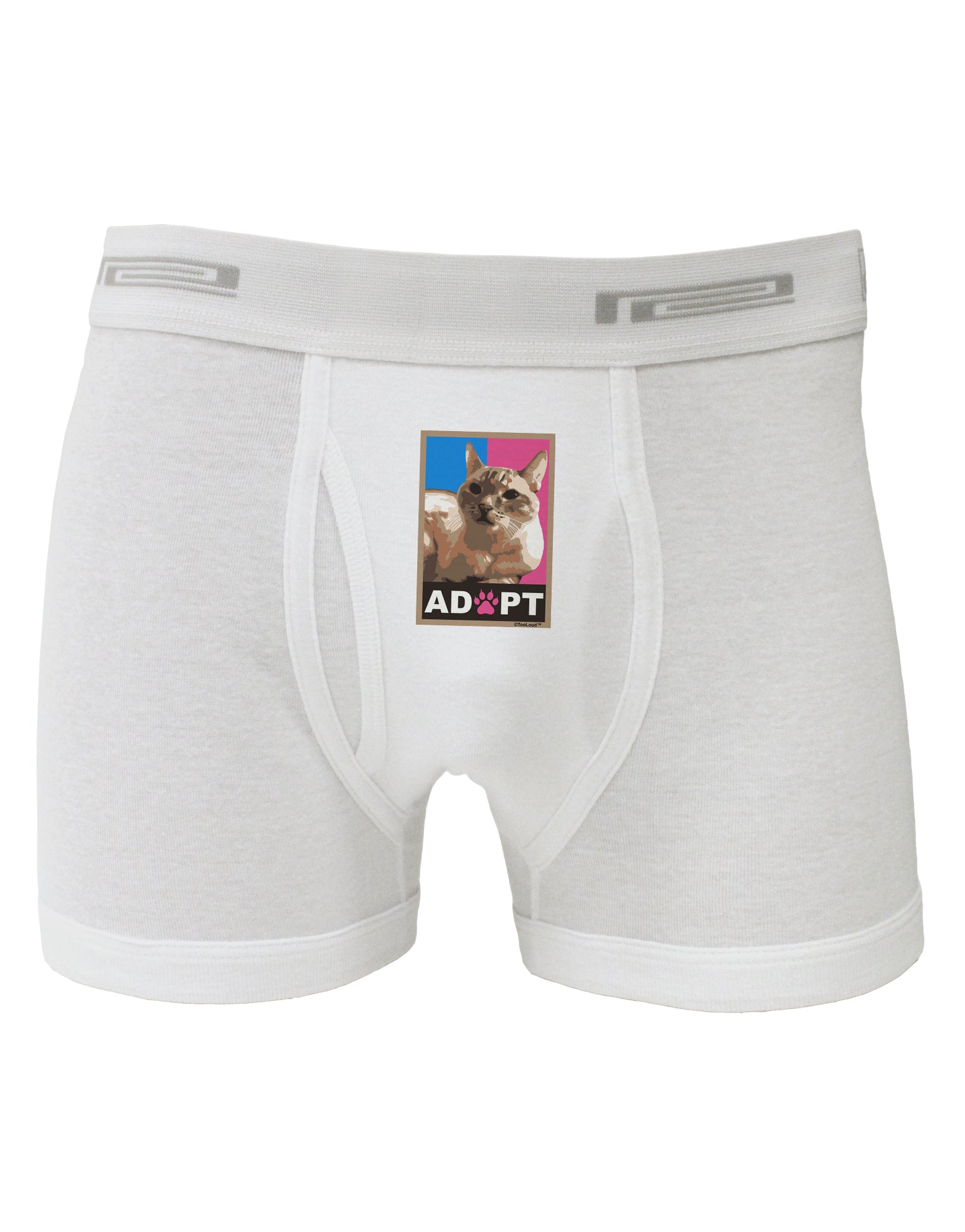 Adopt Cute Kitty Cat Adoption Boxer Briefs-Boxer Briefs-TooLoud-White-Small-Davson Sales