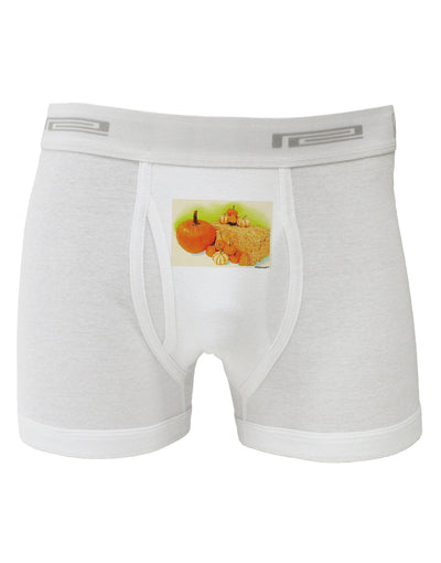 Fall Pumpkin Scene Boxer Briefs-Boxer Briefs-TooLoud-White-Small-Davson Sales