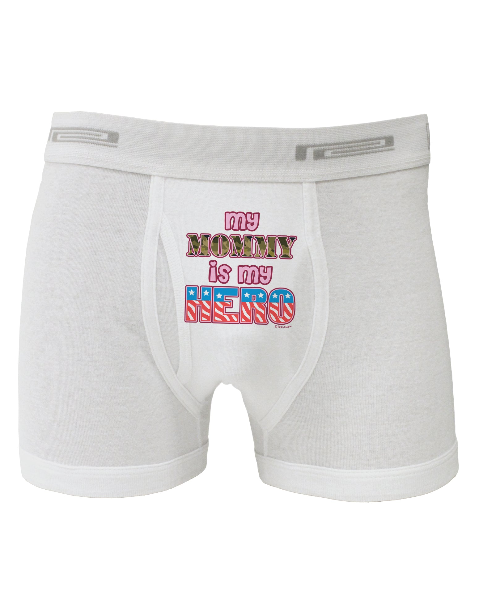 My Mommy is My Hero - Armed Forces - Pink Boxer Briefs by TooLoud-Boxer Briefs-TooLoud-White-Small-Davson Sales
