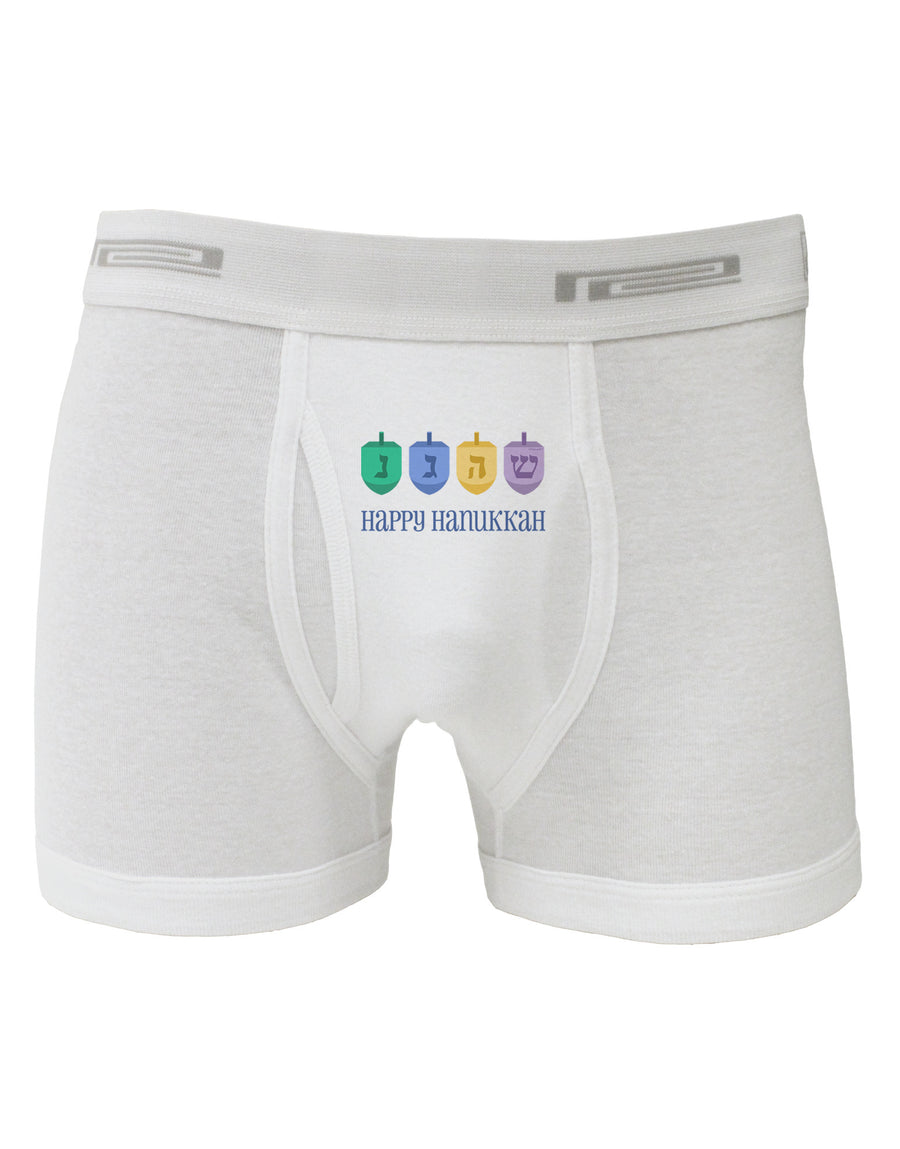 Happy Hanukkah Dreidels Boxer Briefs-Boxer Briefs-TooLoud-White-Small-Davson Sales