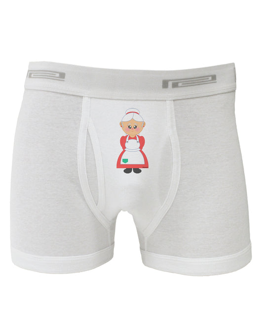 Cute Mrs Santa Claus Christmas Boxer Briefs-Boxer Briefs-TooLoud-White-Small-Davson Sales