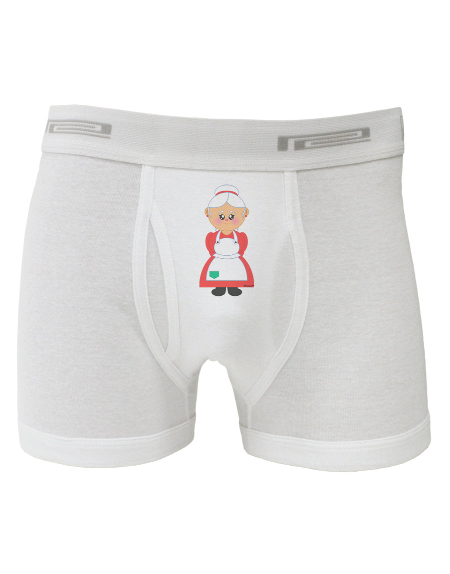 Cute Mrs Santa Claus Christmas Boxer Briefs-Boxer Briefs-TooLoud-White-Small-Davson Sales