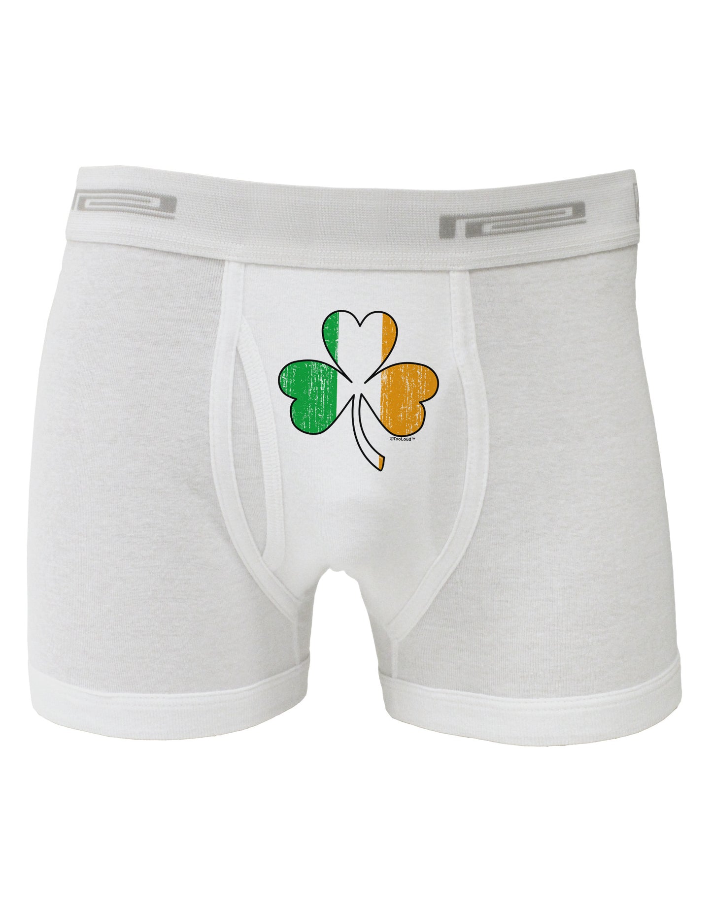 Irish Flag - Shamrock Distressed Boxer Briefs by TooLoud-Boxer Briefs-TooLoud-White-Small-Davson Sales