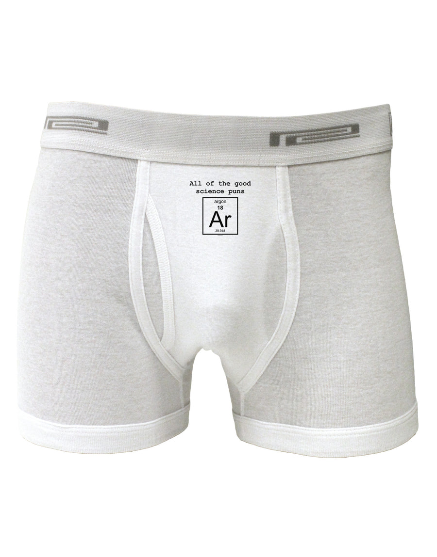 All of the Good Science Puns Argon Boxer Briefs-Boxer Briefs-TooLoud-White-Small-Davson Sales