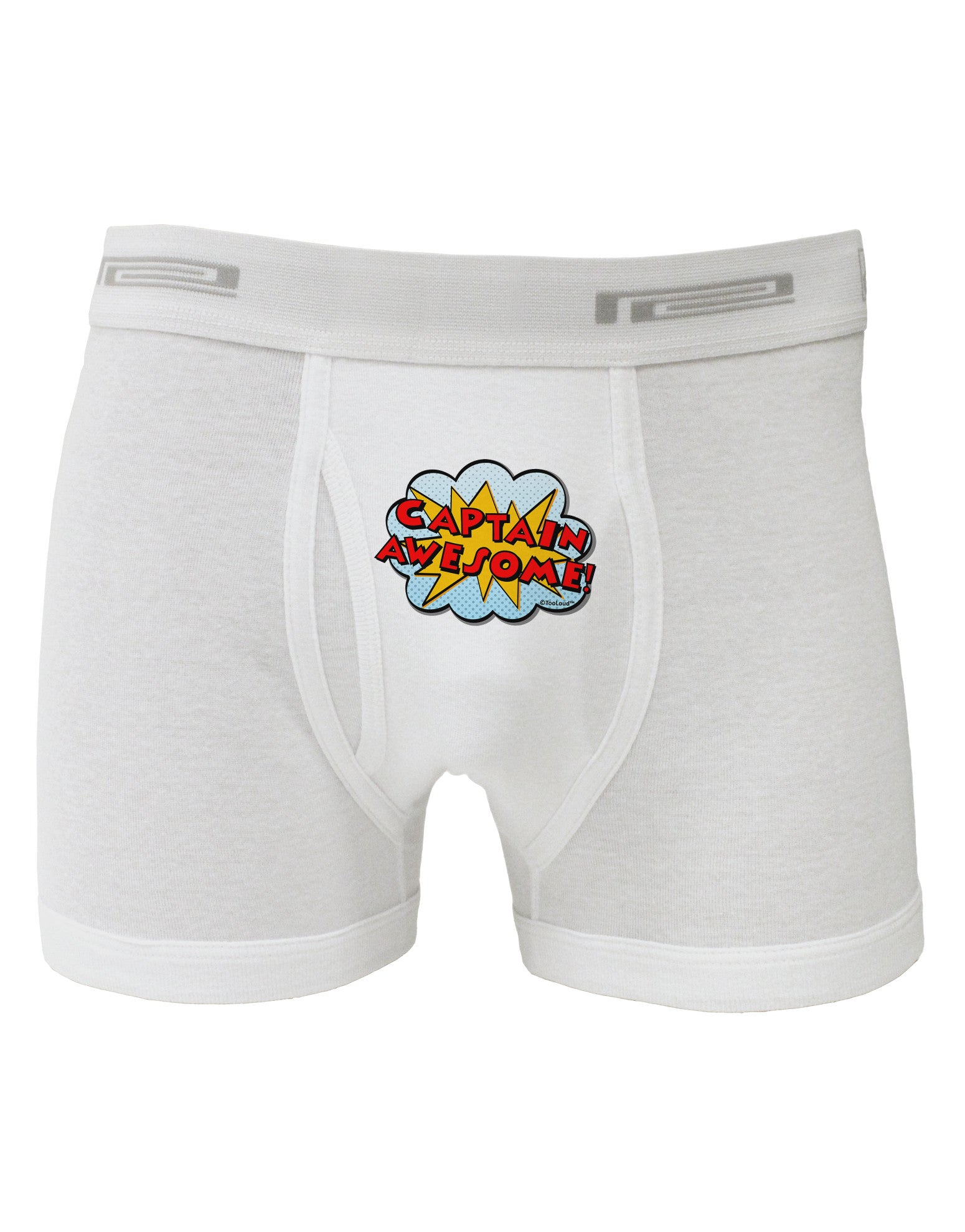 Captain Awesome - Superhero Style Boxer Briefs by TooLoud-Boxer Briefs-TooLoud-White-Small-Davson Sales