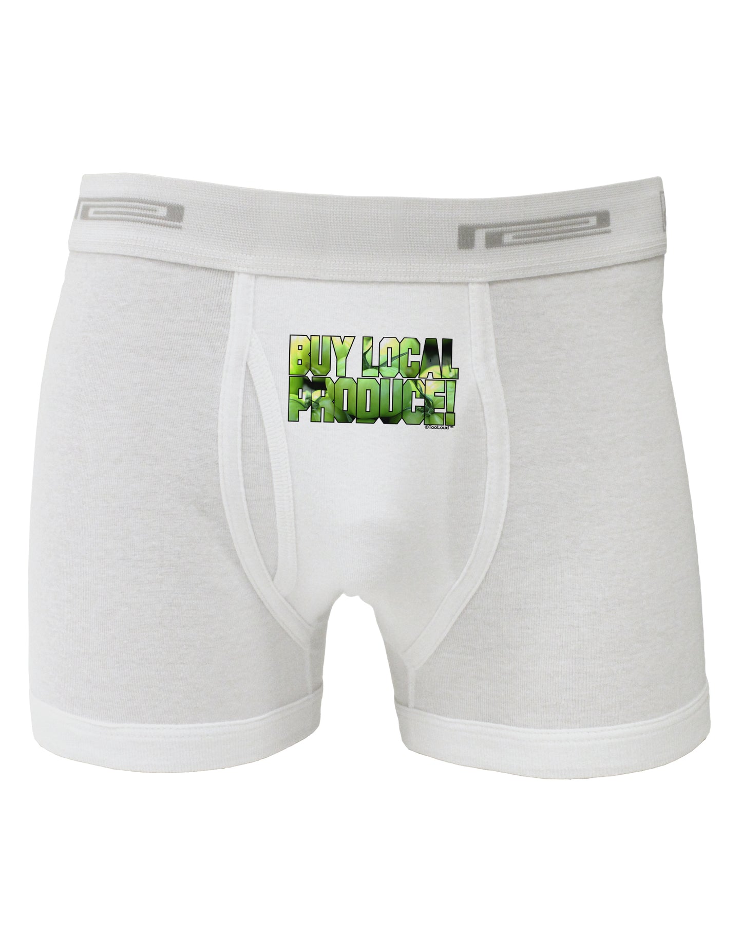 Buy Local - Green Tomatoes Text Boxer Briefs-Boxer Briefs-TooLoud-White-Small-Davson Sales