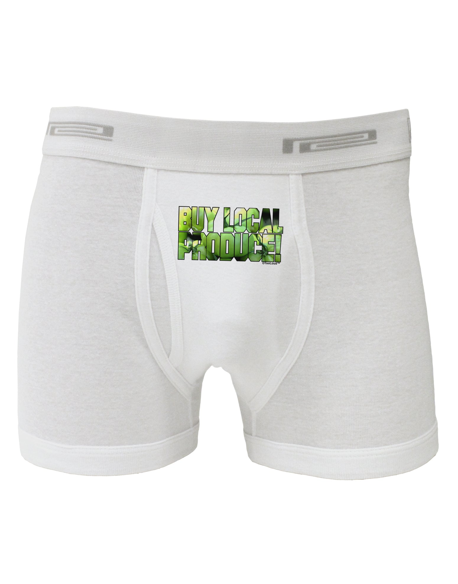 Buy Local - Green Tomatoes Text Boxer Briefs-Boxer Briefs-TooLoud-White-Small-Davson Sales