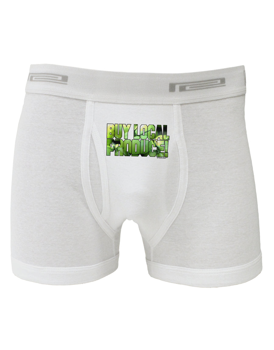 Buy Local - Green Tomatoes Text Boxer Briefs-Boxer Briefs-TooLoud-White-Small-Davson Sales