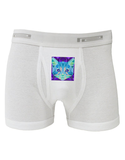 Geometric Kitty Inverted Boxer Briefs-Boxer Briefs-TooLoud-White-Small-Davson Sales