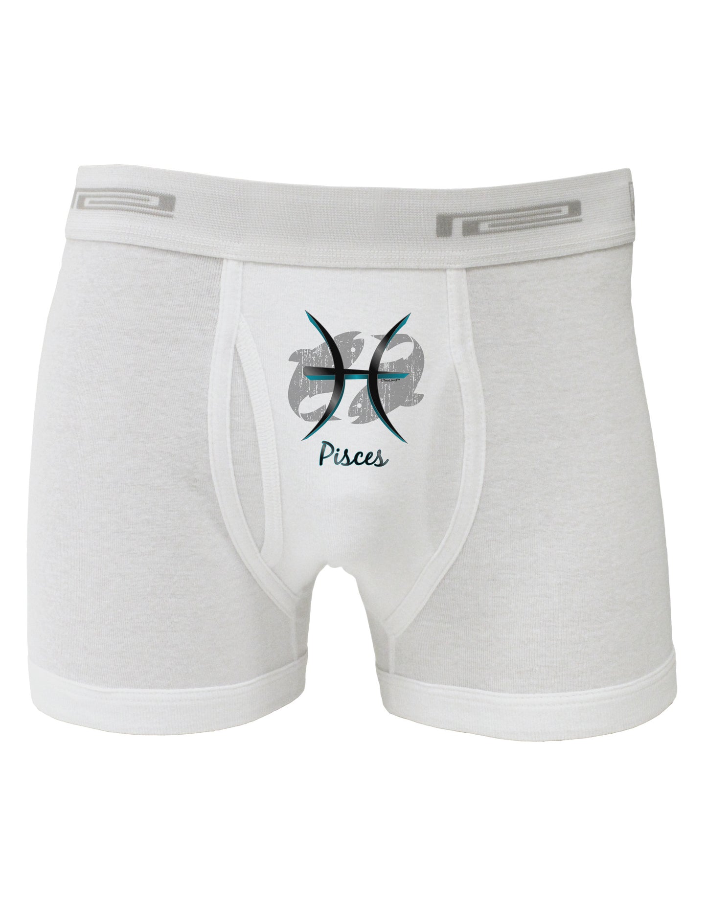Pisces Symbol Boxer Briefs-Boxer Briefs-TooLoud-White-Small-Davson Sales