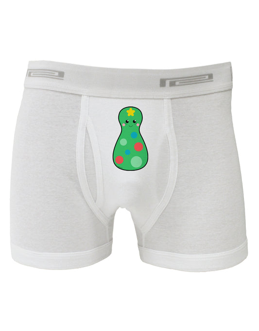 Cute Christmas Tree Matryoshka Nesting Doll Boxer Briefs-Boxer Briefs-TooLoud-White-Small-Davson Sales