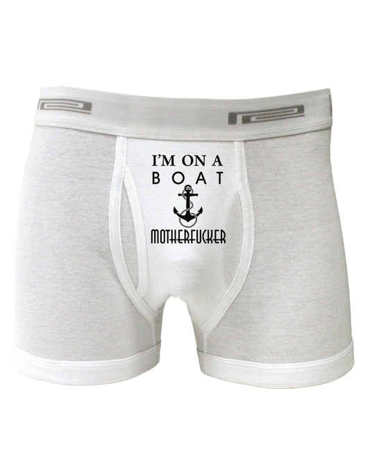 I'm on a Boat Motherfucker Boxer Briefs-Boxer Briefs-TooLoud-White-Small-Davson Sales