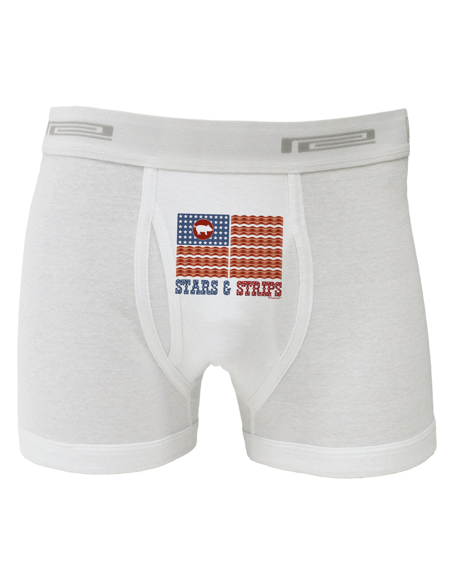 American Bacon Flag - Stars and Strips Boxer Briefs-Boxer Briefs-TooLoud-White-Small-Davson Sales