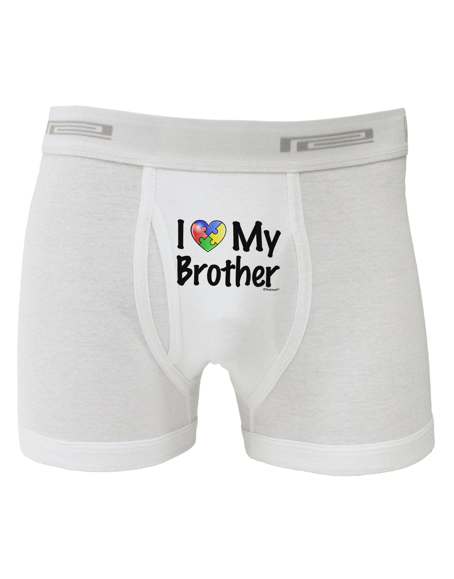 I Heart My Brother - Autism Awareness Boxer Briefs by TooLoud-Boxer Briefs-TooLoud-White-Small-Davson Sales