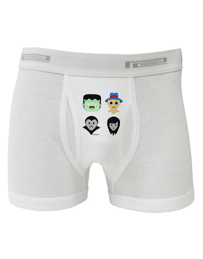 Cute Pixel Monsters Boxer Briefs-Boxer Briefs-TooLoud-White-Small-Davson Sales