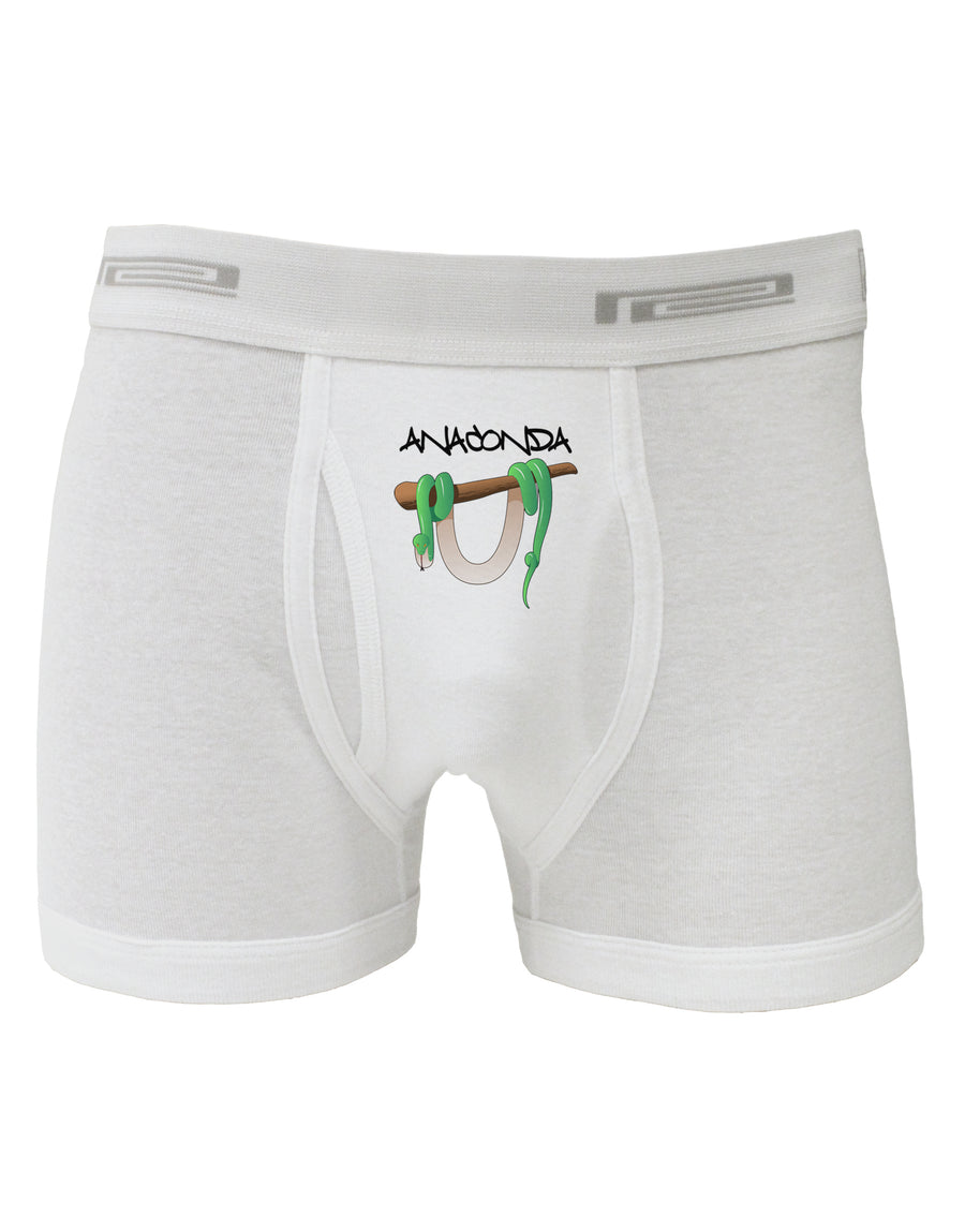 Anaconda Design Green Text Boxer Briefs-Boxer Briefs-TooLoud-White-Small-Davson Sales