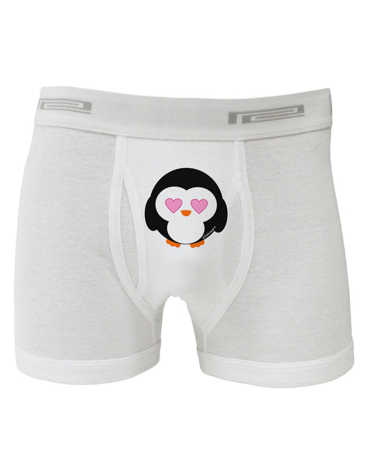 Cute Penguin - Heart Eyes Boxer Briefs by TooLoud-Boxer Briefs-TooLoud-White-Small-Davson Sales