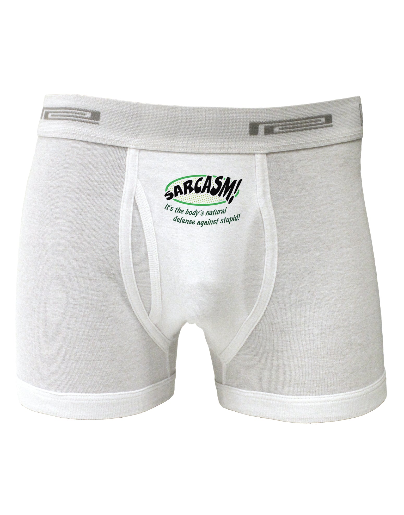 Sarcasm Natural Defense Against Stupid Boxer Briefs-Boxer Briefs-TooLoud-White-Small-Davson Sales
