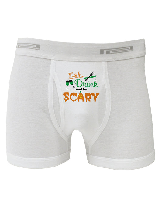 Eat Drink Scary Green Boxer Briefs-Boxer Briefs-TooLoud-White-Small-Davson Sales