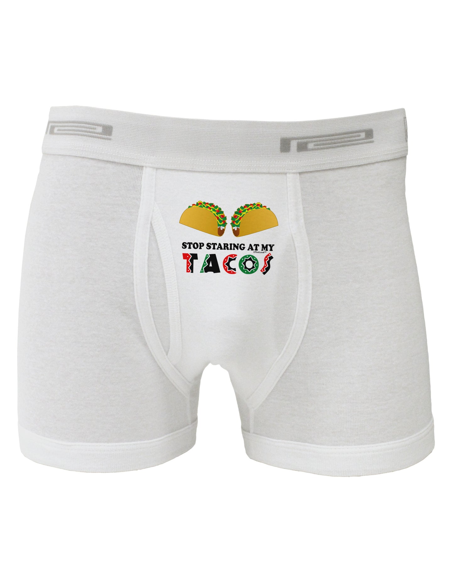 Stop Staring At My Tacos Boxer Briefs-Boxer Briefs-TooLoud-White-Small-Davson Sales