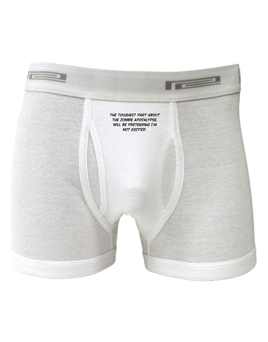 Excited About the Zombie Apocalypse Boxer Briefs-Boxer Briefs-TooLoud-White-Small-Davson Sales