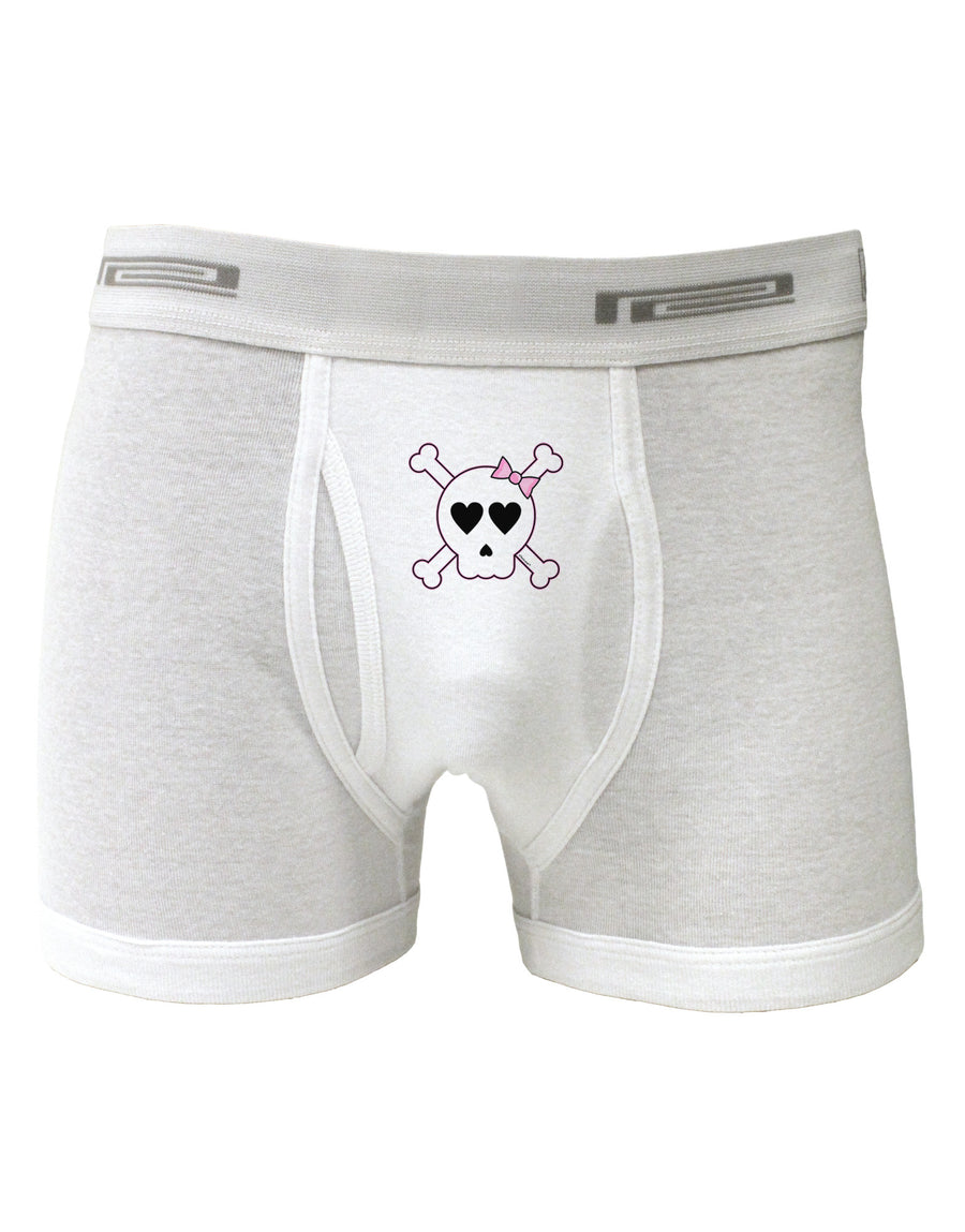 Skull and Crossbones Girl Boxer Briefs-Boxer Briefs-TooLoud-White-Small-Davson Sales