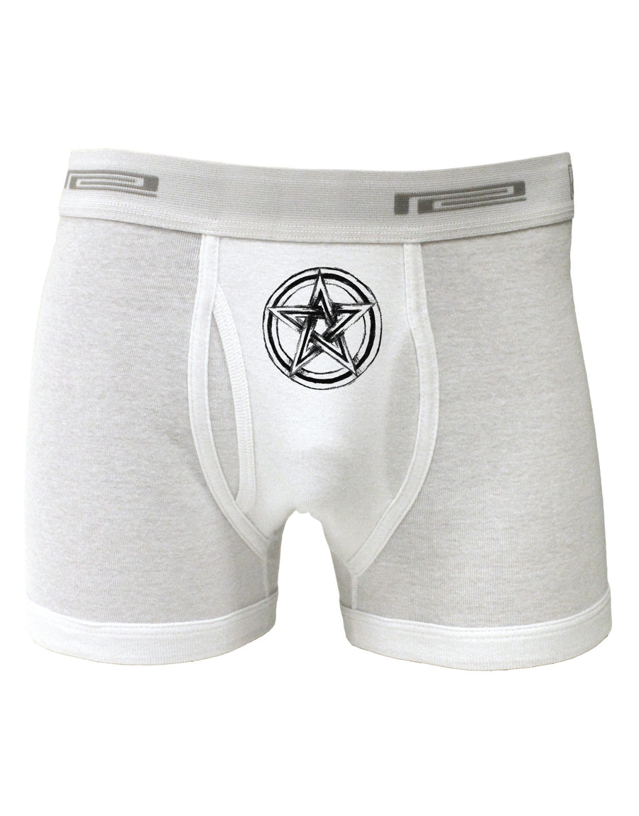 Pentacle Magick Witchcraft Star Boxer Briefs-Boxer Briefs-TooLoud-White-Small-Davson Sales