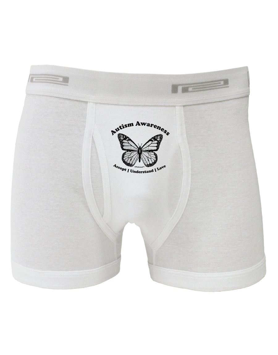 Autism Awareness - Puzzle Piece Butterfly 2 Boxer Briefs-Boxer Briefs-TooLoud-White-Small-Davson Sales