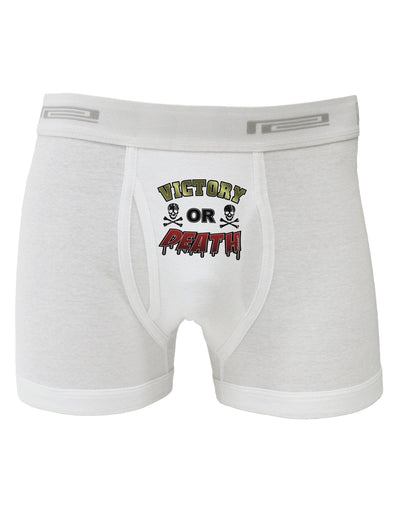 Victory Or Death Boxer Briefs-Boxer Briefs-TooLoud-White-Small-Davson Sales