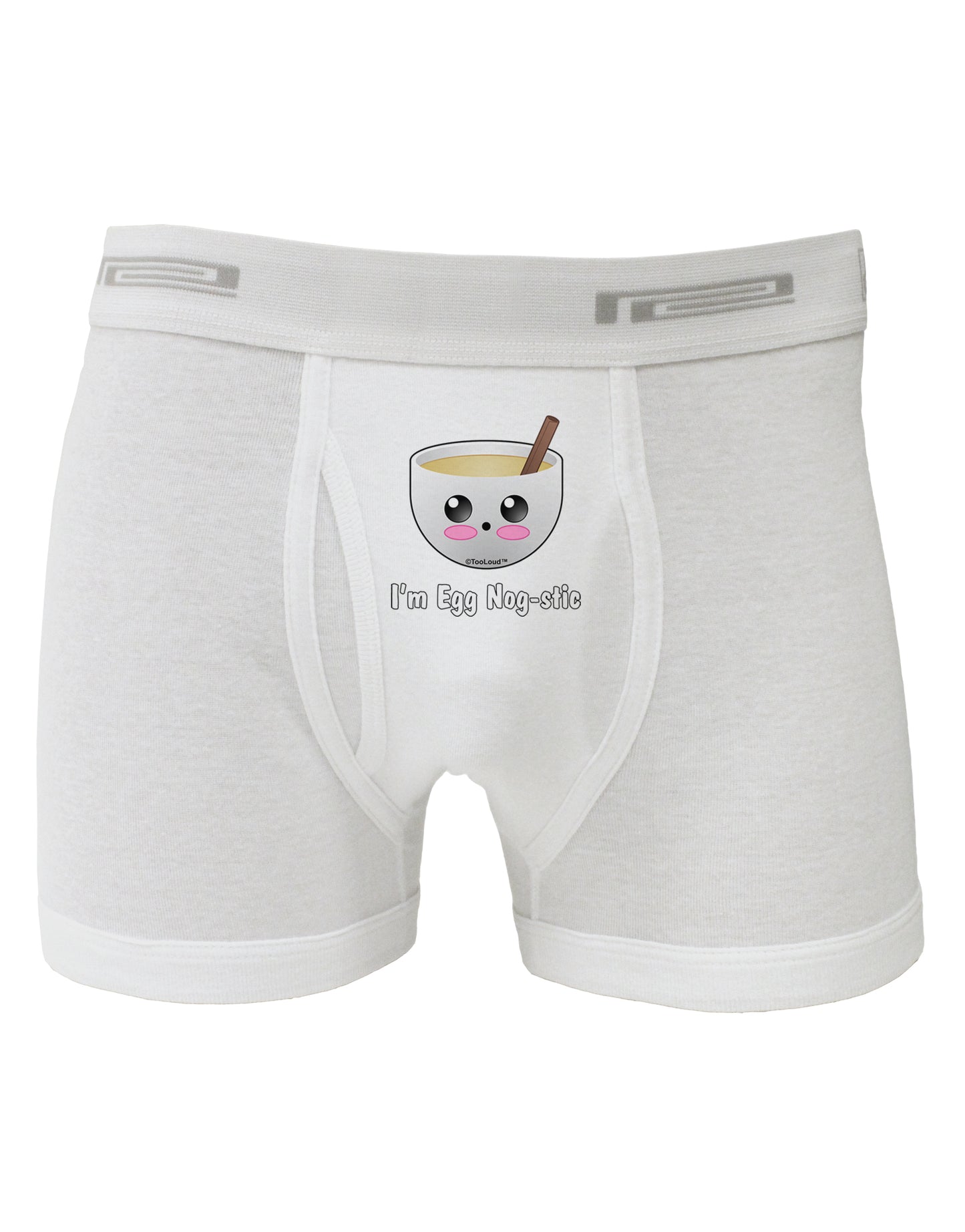 I'm Egg Nog-stic - Cute Egg Nog Boxer Briefs by TooLoud-Boxer Briefs-TooLoud-White-Small-Davson Sales