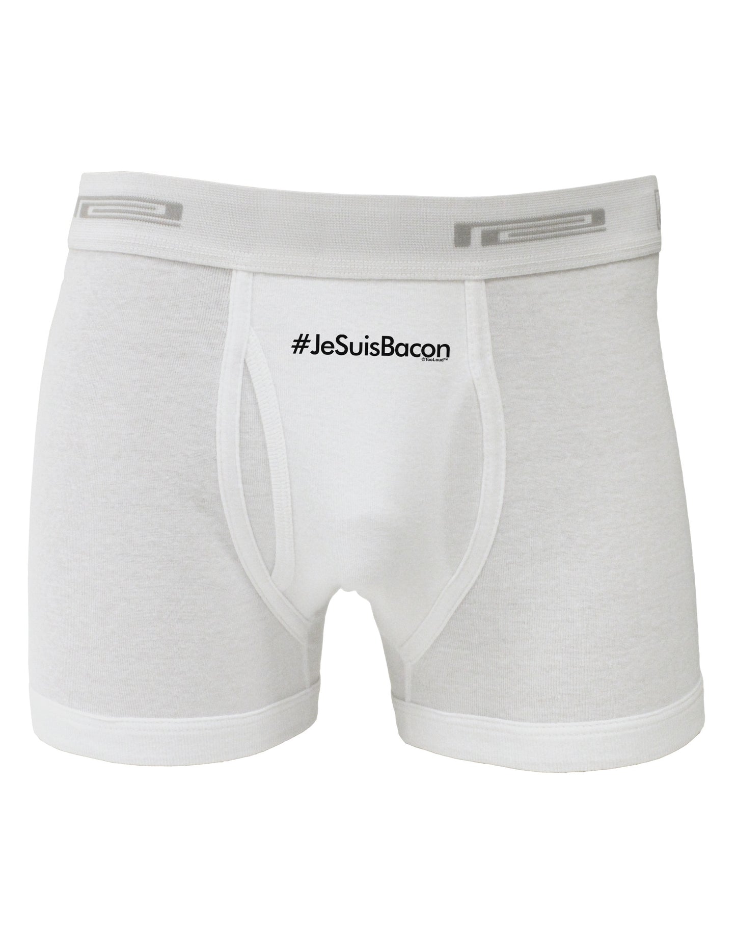 Hashtag JeSuisBacon Boxer Briefs-Boxer Briefs-TooLoud-White-Small-Davson Sales
