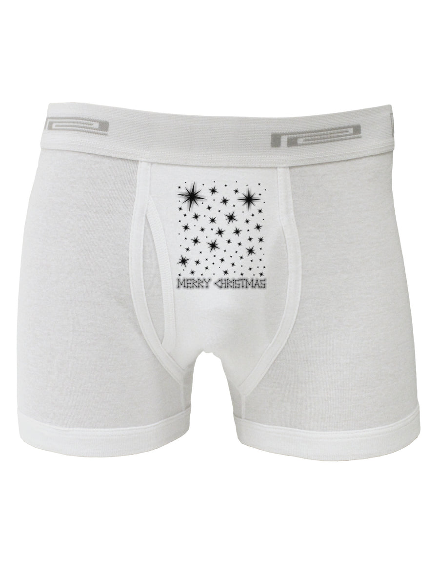 Merry Christmas Shining Night Stars Boxer Briefs-Boxer Briefs-TooLoud-White-Small-Davson Sales