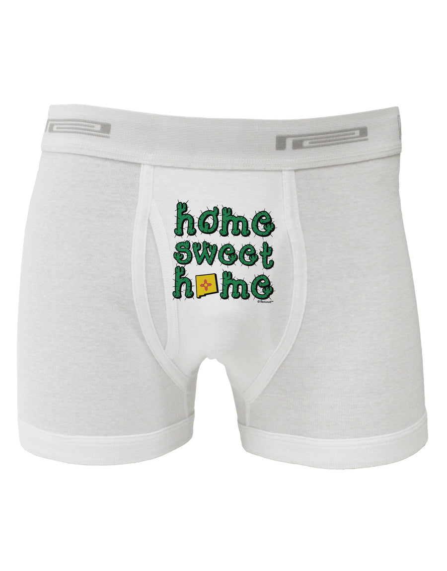 Home Sweet Home - New Mexico - Cactus and State Flag Boxer Briefs by TooLoud-Boxer Briefs-TooLoud-White-Small-Davson Sales