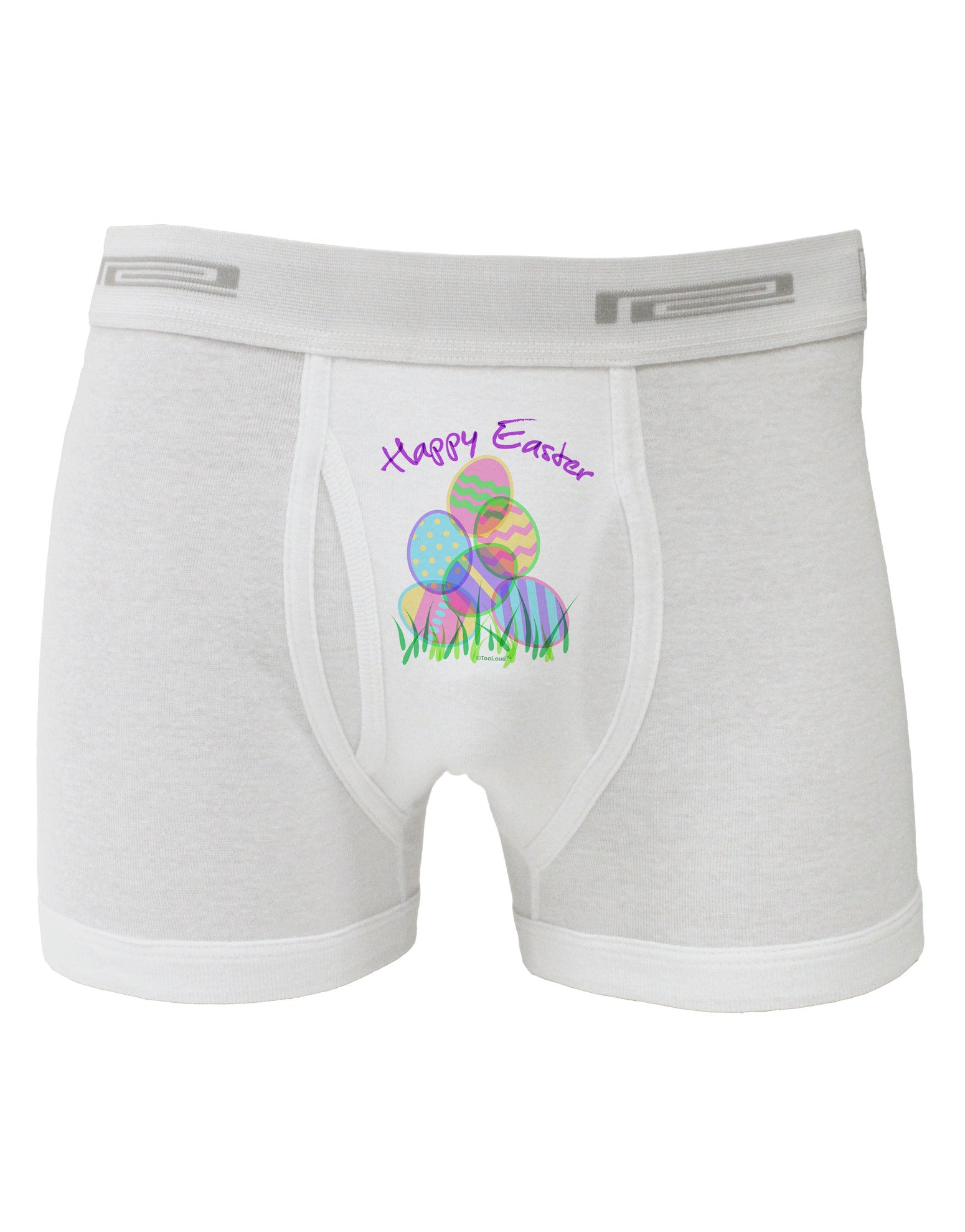 Happy Easter Gel Look Print Boxer Briefs-Boxer Briefs-TooLoud-White-Small-Davson Sales