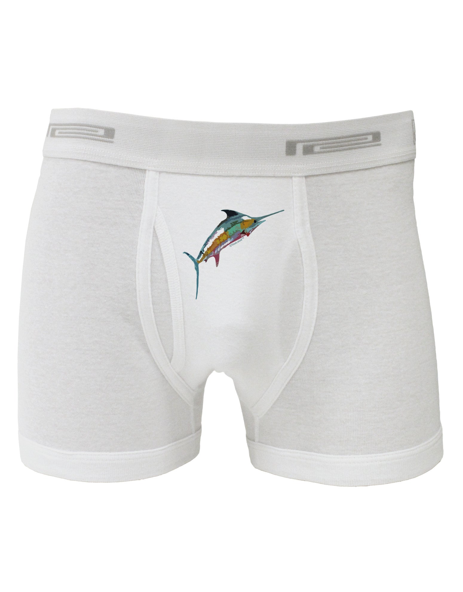 Colorful Vector Swordfish Boxer Briefs-Boxer Briefs-TooLoud-White-Small-Davson Sales