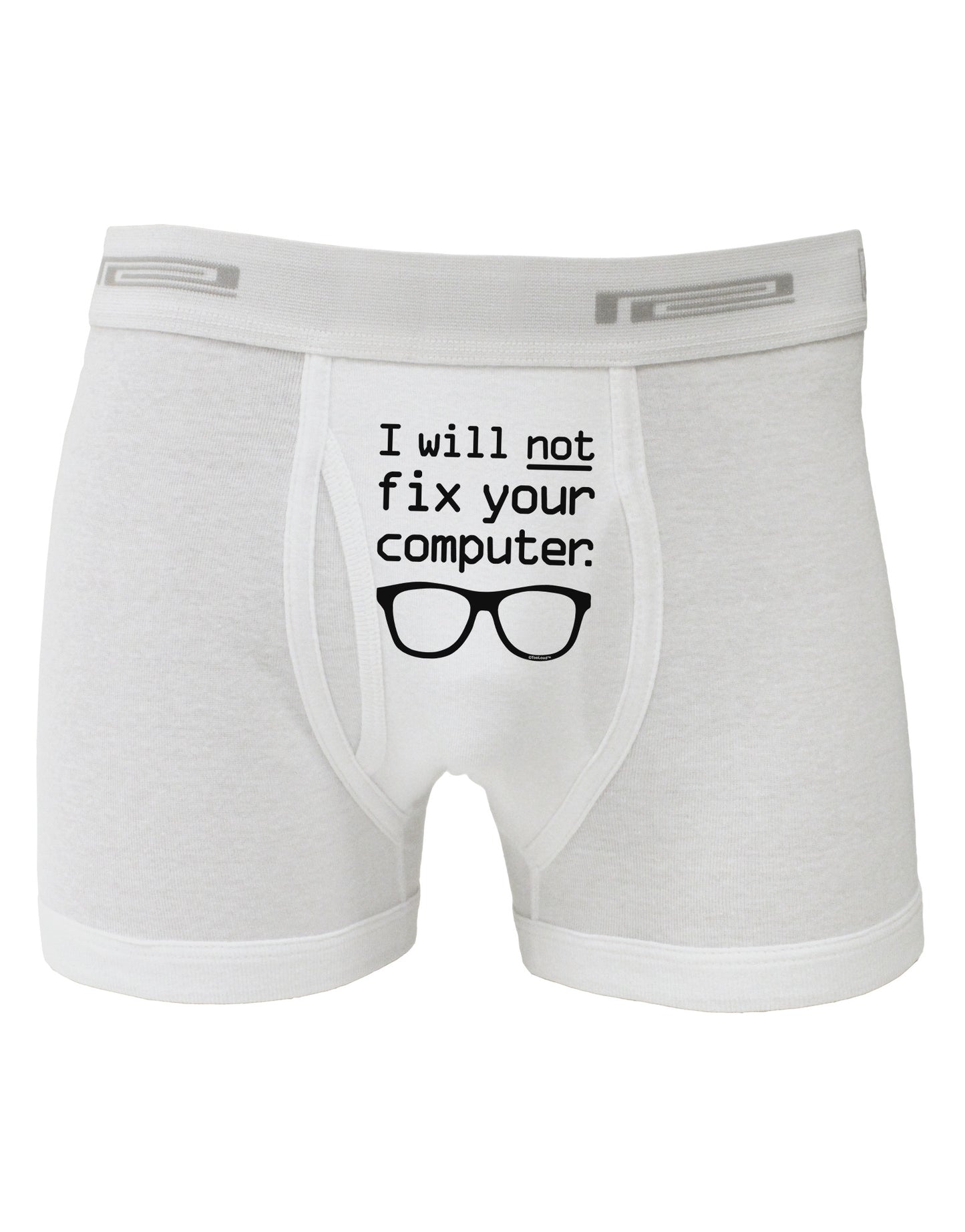 I Will Not Fix Your Computer Boxer Briefs-Boxer Briefs-TooLoud-White-Small-Davson Sales