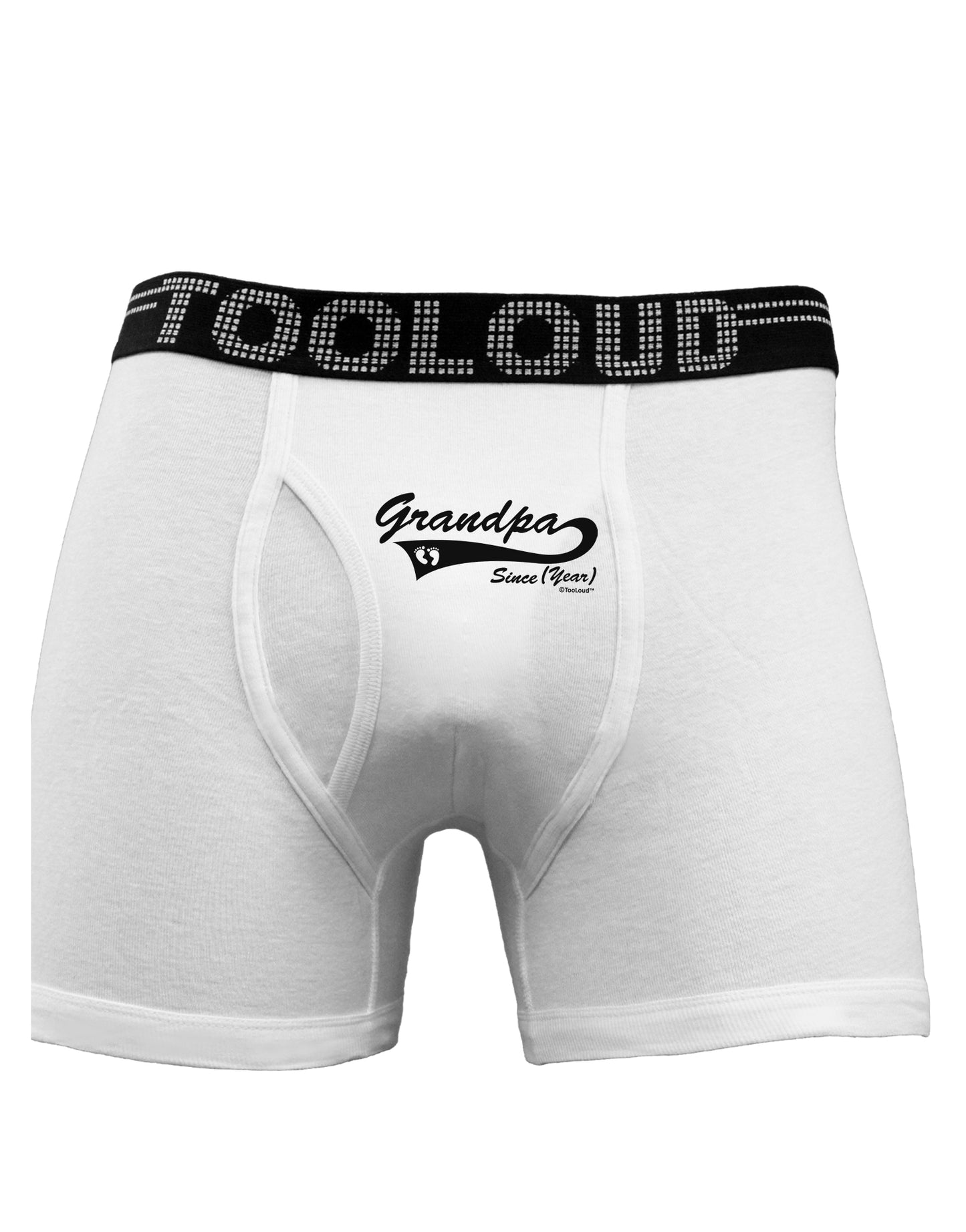 TooLoud Custom Grandpa Since YOUR YEAR Boxer Briefs-Boxer Briefs-TooLoud-White-Small-Davson Sales