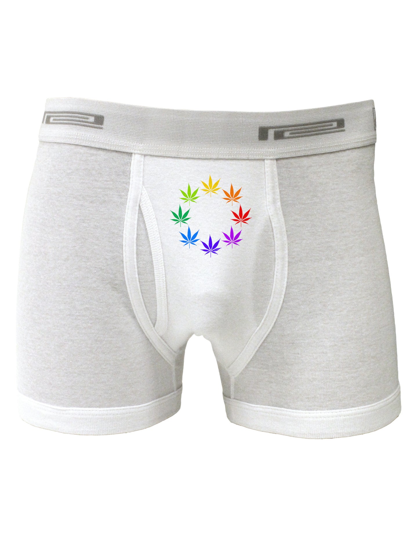 Rainbow Pot - Marijuana Leaf Boxer Briefs-Boxer Briefs-TooLoud-White-Small-Davson Sales