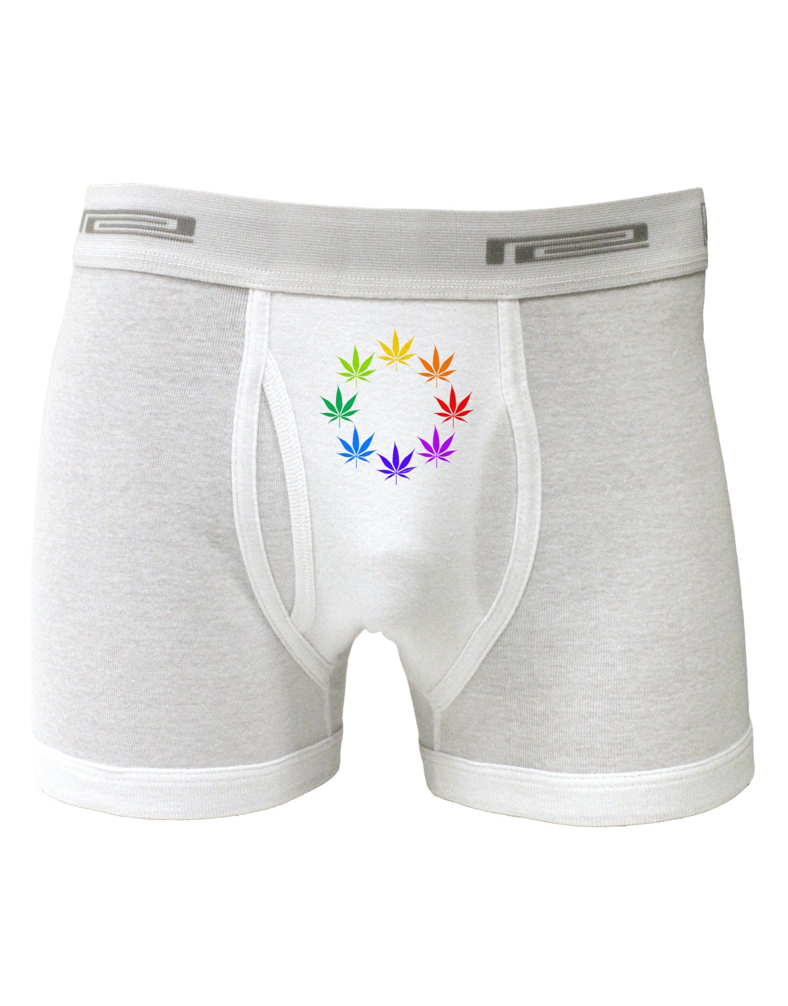 Rainbow Pot - Marijuana Leaf Boxer Briefs-Boxer Briefs-TooLoud-White-Small-Davson Sales